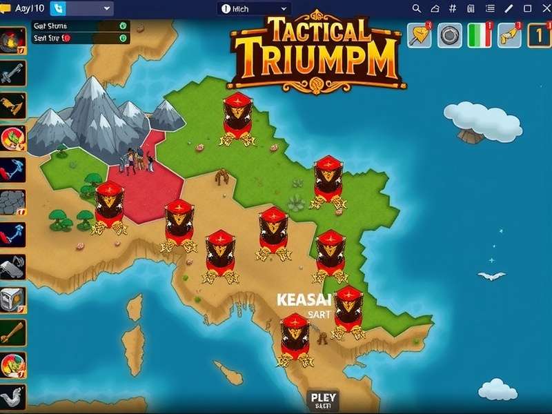 Tactical Triumph gameplay screenshot showing strategic interface